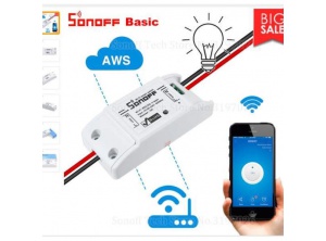 Công tắc tắt mở điện thông minh Sonoff Basic điều khiển bằng điện thoại