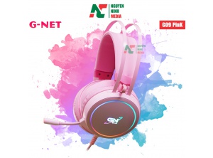 Headphone Gnet G09 7.1 usb (màu hồng)