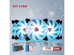 Bộ kit 5 Fan Led RGB + Hub VSP V209C